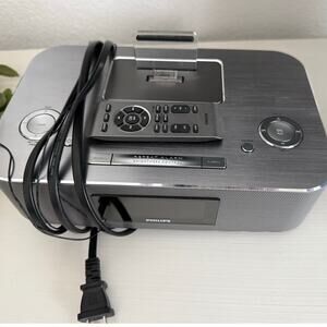 PHILLIPS DC291/37 Apple Ipod / Iphone/  Ipad Docking Stations Alarm Clock
